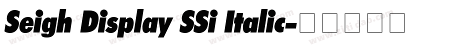 Seigh Display SSi Italic字体转换
